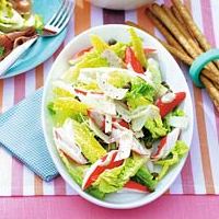 Recept van Caesar salade krab op Receptenenzo
